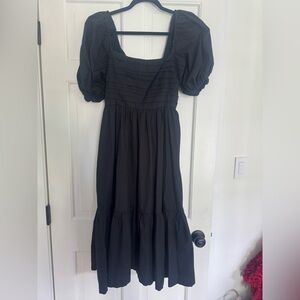 Black midi dress